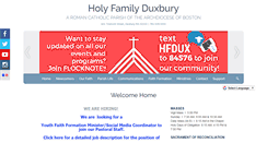Desktop Screenshot of holyfamilyduxbury.org