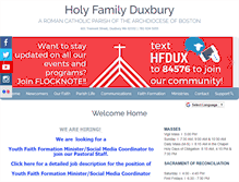 Tablet Screenshot of holyfamilyduxbury.org